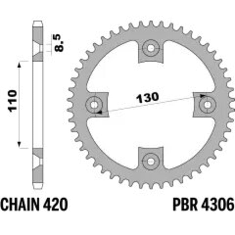 PBR Kettenrad Stahl Standard - 420