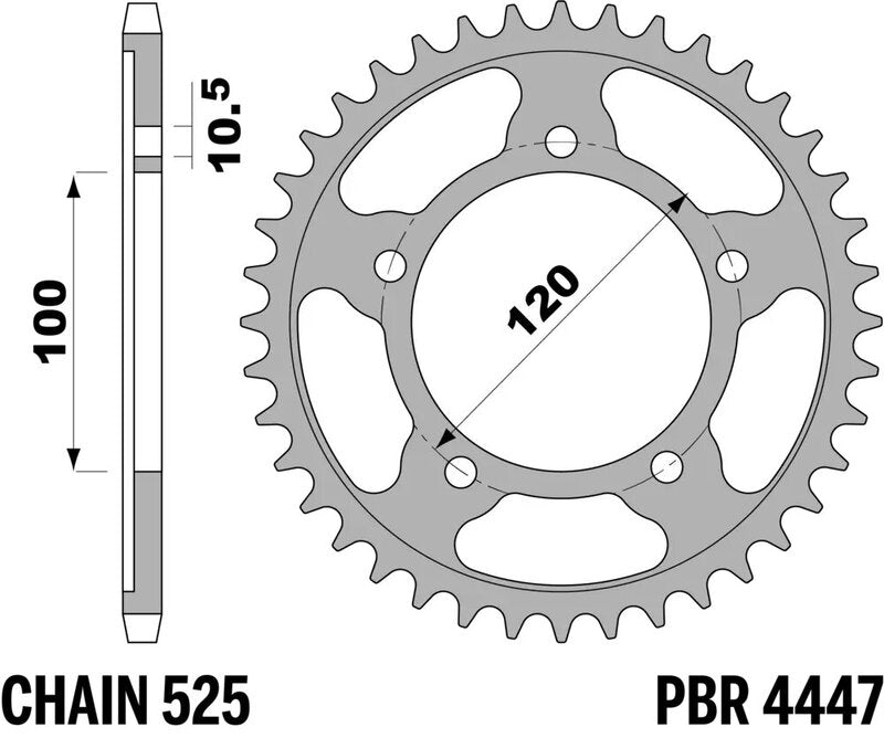 PBR Kettenrad Alu Standard - 525