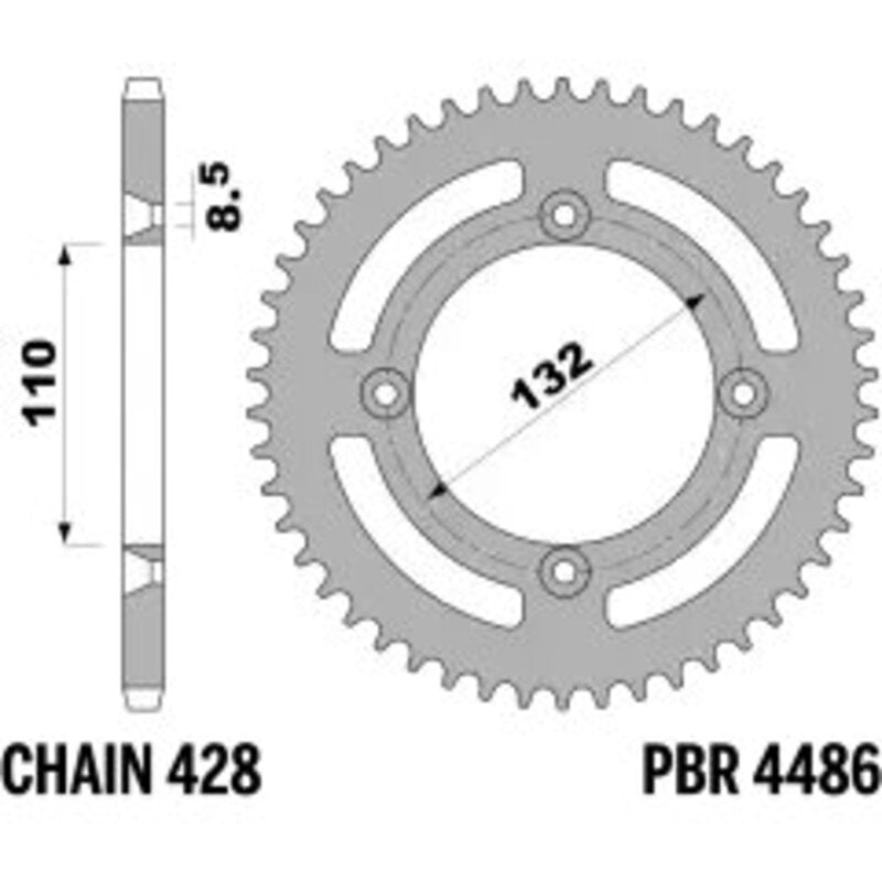 PBR Kettenrad Alu Standard - 428