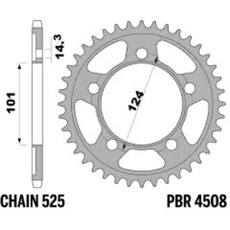 PBR Kettenrad Stahl Standard - 525