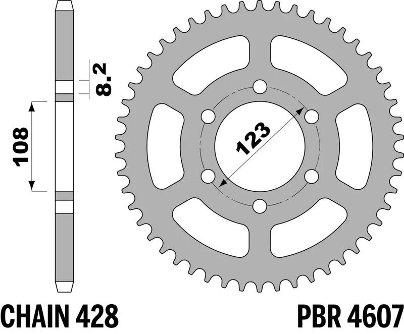 PBR Kettenrad Stahl Standard - 428