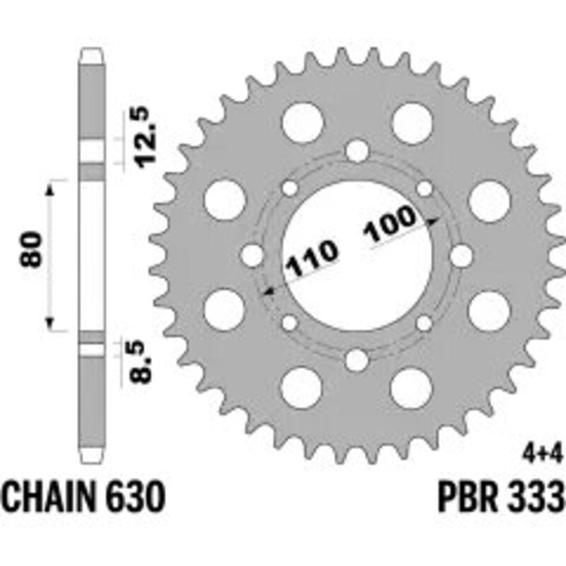PBR Kettenrad Stahl Standard - 630