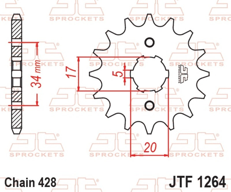JT SPROCKETS Standard Stahlritzel vorne - 428