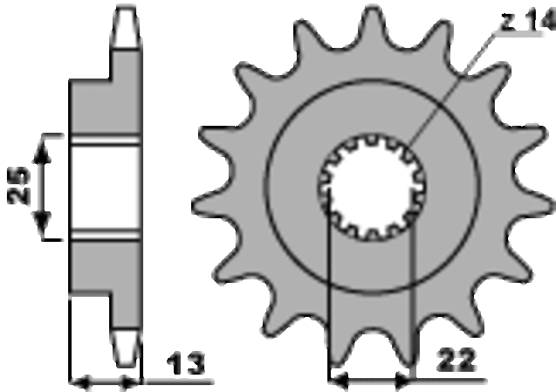 PBR Stahl Standard Ritzel vorne 2201 - 525