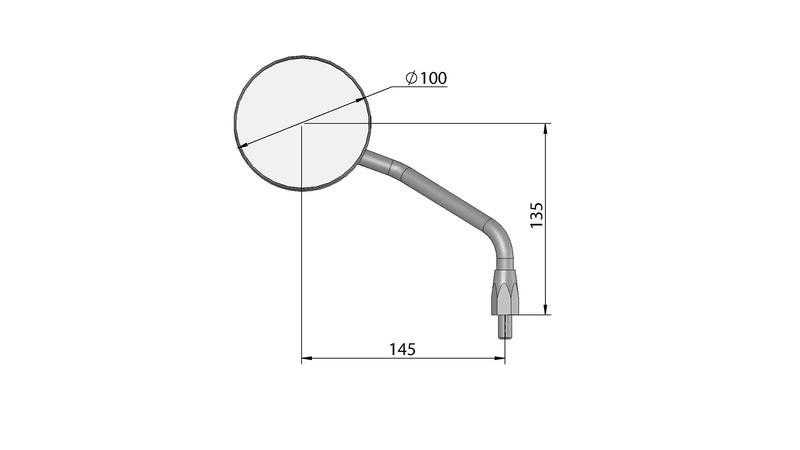 LSL Clubman Rückspiegel rechts Schwarz (Stck.)