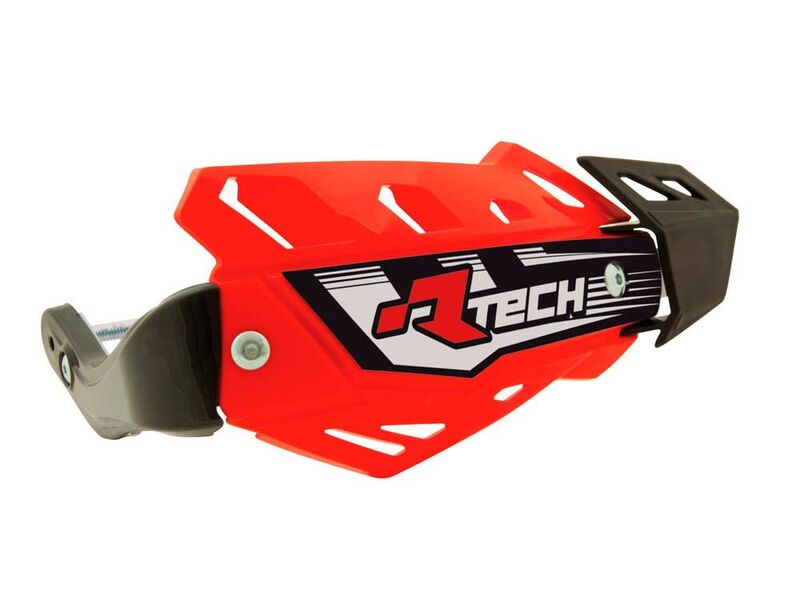 RACETECH FLX Quad Handschützer Rot mit Befestigungskit