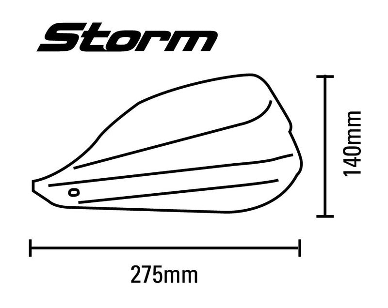 BARKBUSTERS Storm Hanguads Set Einpunkt-Klemmhalterung-Lenkerende Ø22mm Schwarz