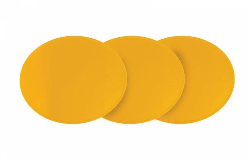 PRESTON PETTY Nummerntafel vorne oval gelb - 3er-Pack