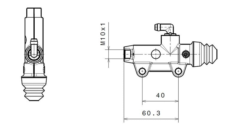 BREMBO Bremshauptzylinder hinten Ø13mm Titan