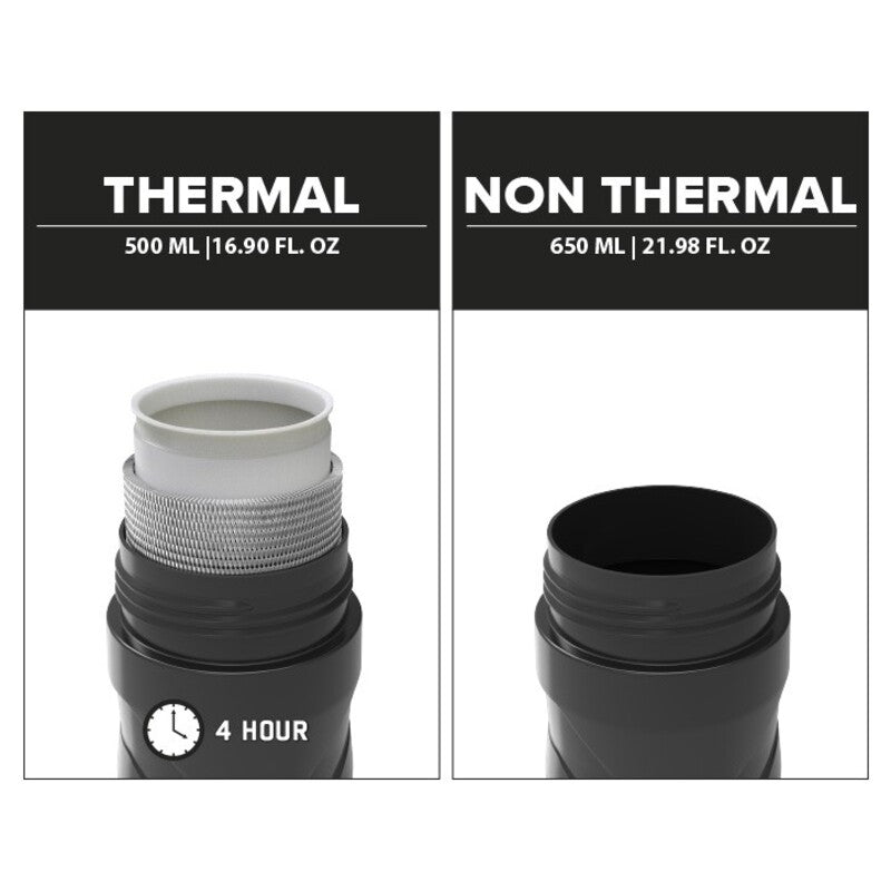 POLISPORT Thermal Bottle T500 Black/Red 500/650ml