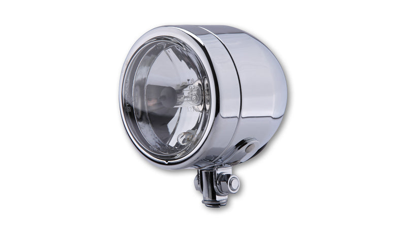 SHIN YO Chromscheinwerfer 90mm, mit unterer Befestigung, Fernlicht H4
