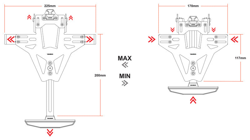 HIGHSIDER Akron-RS Pro Kennzeichenhalter - Suzuki SV650S/N / SV1000 S/N
