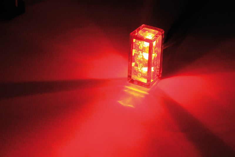 SHIN YO Cube-V LED Rücklicht Mit 3 SMDs zum Einbau, E-Geprüft (1Stck)