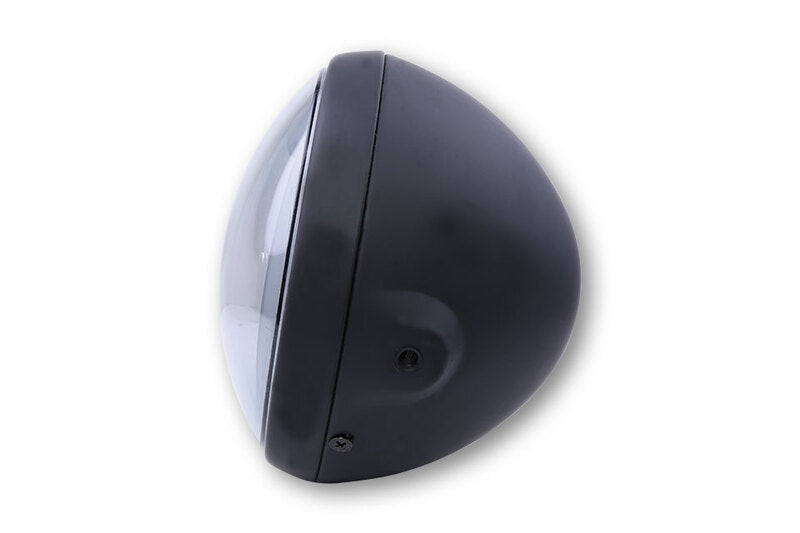 HIGHSIDER pro 7 Zoll Scheinwerfer British-Style Typ 8 LED Schwarz Mit TFL, Kurvenlicht, E-Geprüft (1Stck)