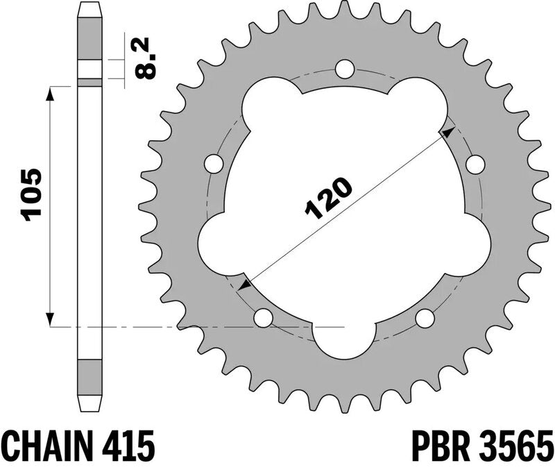PBR Kettenrad Stahl Standard - 420