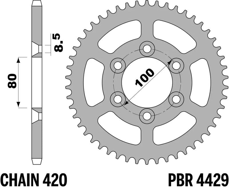 PBR Kettenrad Stahl Standard - 420