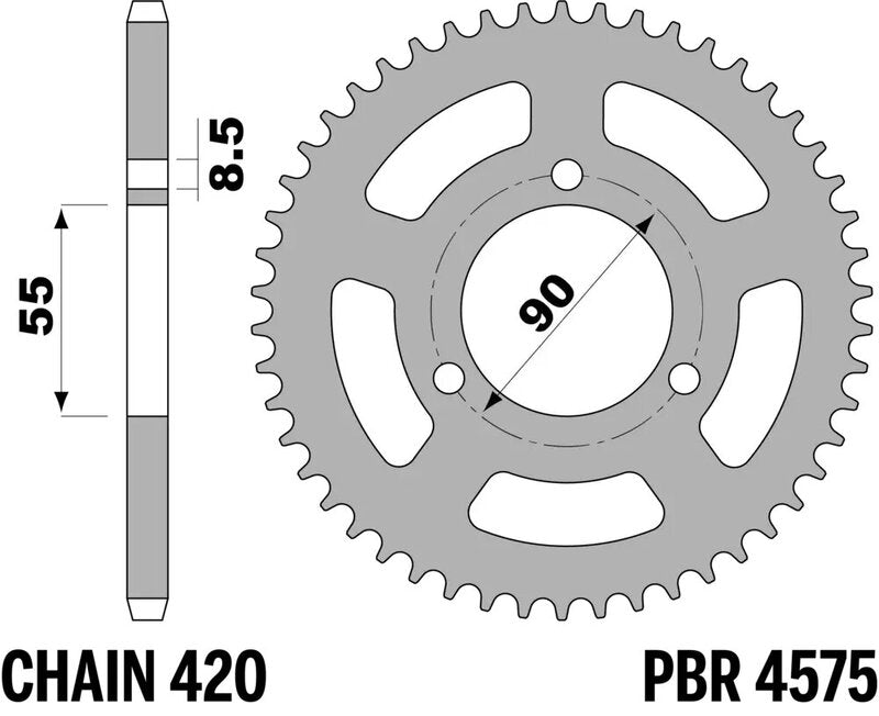 PBR Kettenrad Stahl Standard - 420