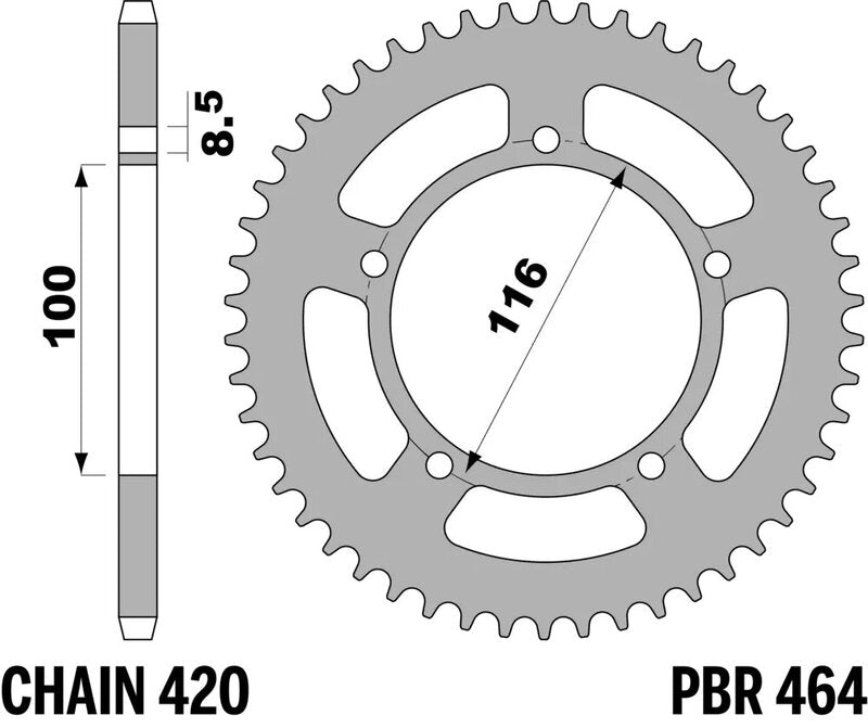 PBR Kettenrad Stahl Standard - 420