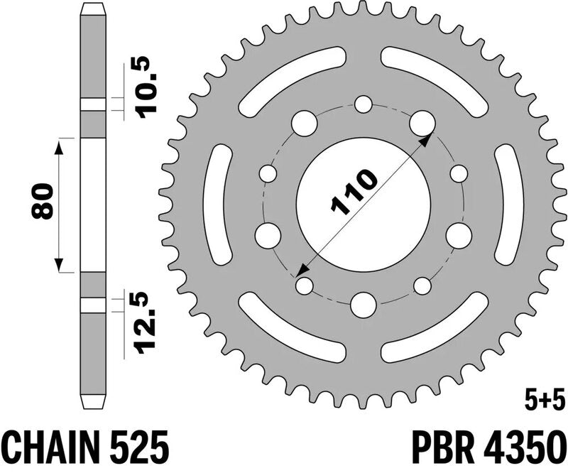PBR Kettenrad Alu Standard - 525
