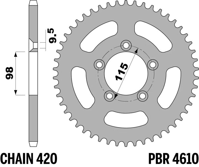 PBR Kettenrad Alu Standard - 420