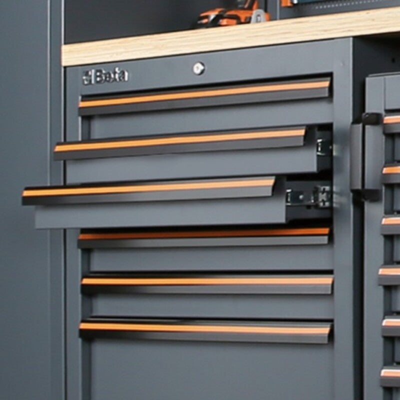 BETA Fixed Module 7 Drawers Grey