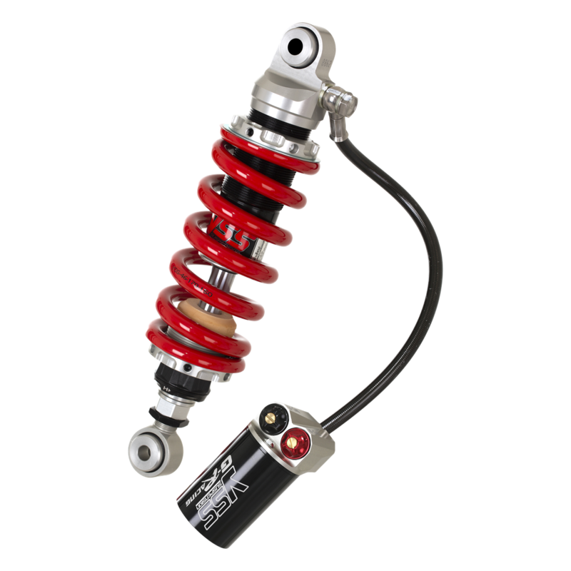 YSS Hinterrad-Monodämpfer mit externem Reservoir und Schlauch Gas