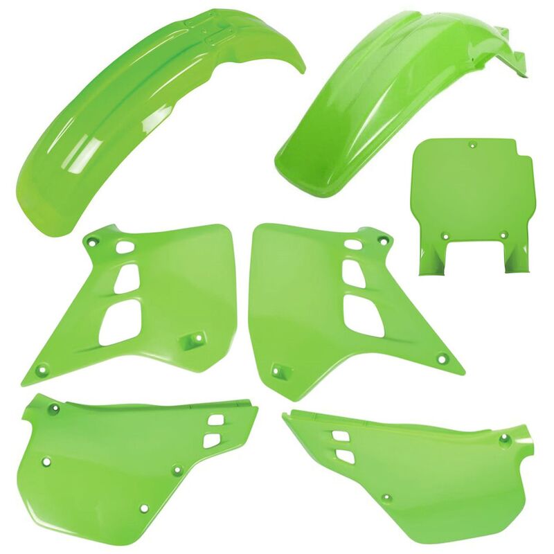 POLISPORT Plastik-Kit Originalfarbe - Kawasaki KX 125 (90-91)