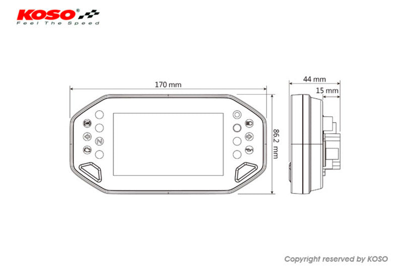 KOSO RX-4 Unlimited TFT Multifunktions-Cockpit - Universal