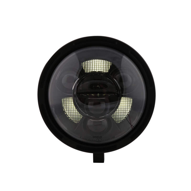 HIGHSIDER FRAME-R1 TYP 11 7 Zoll LED Hauptscheinwerfer, Befestigung unten