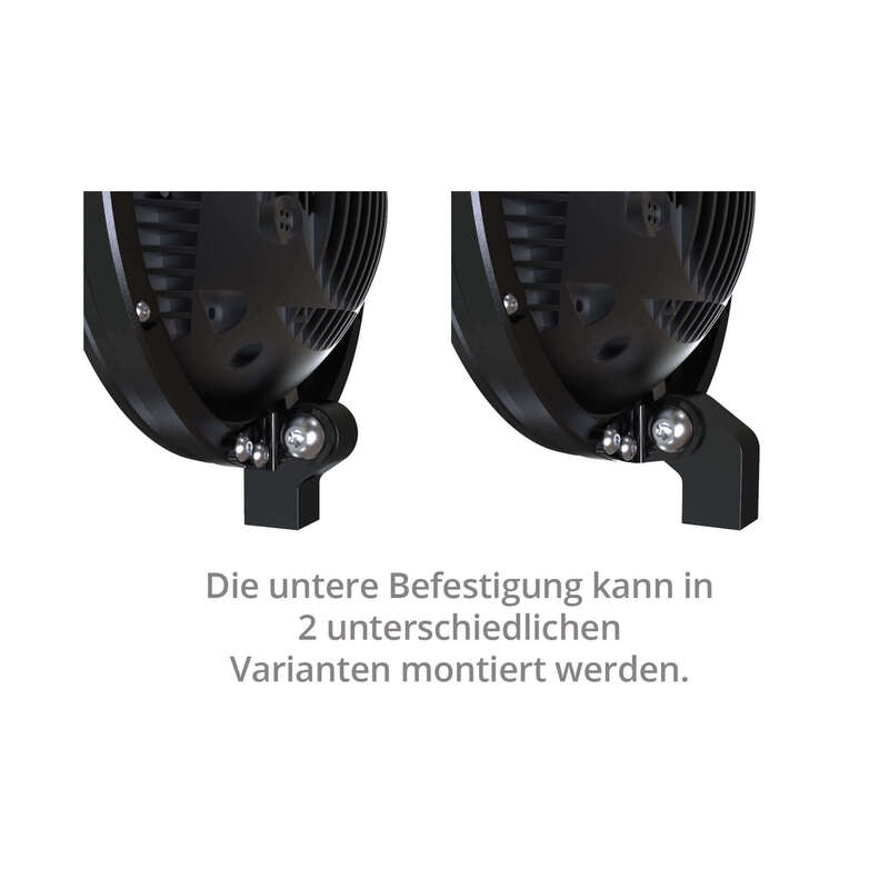 HIGHSIDER FRAME-R1 TYP 11 7 Zoll LED Hauptscheinwerfer, Befestigung unten