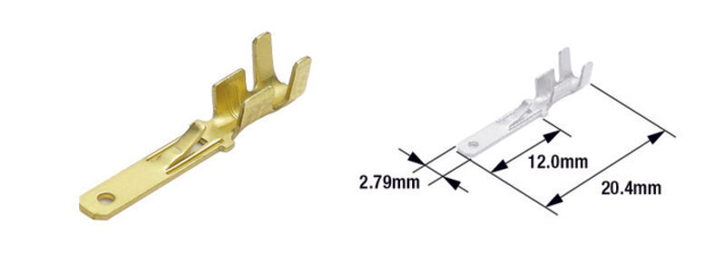 TOURMAX Elektrischer Quetschverbinder Stecker Pin männlich Typ 110 (100 Stck.)