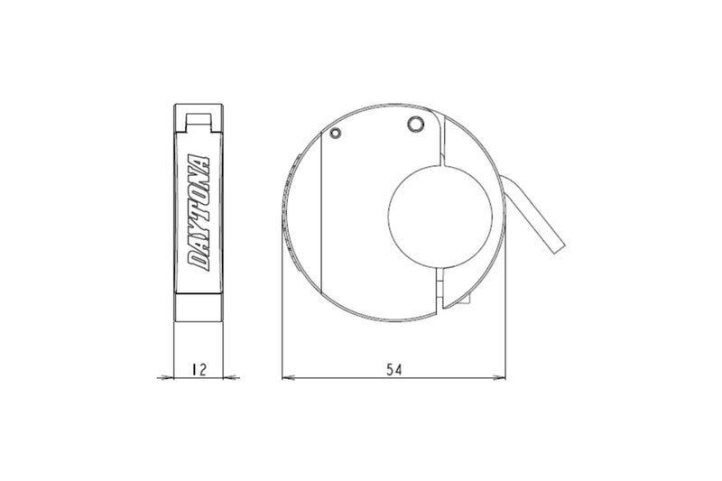 DAYTONA Slim USB Typ-C Netzteil Aluminium - Lenker Ø22,2/25,4