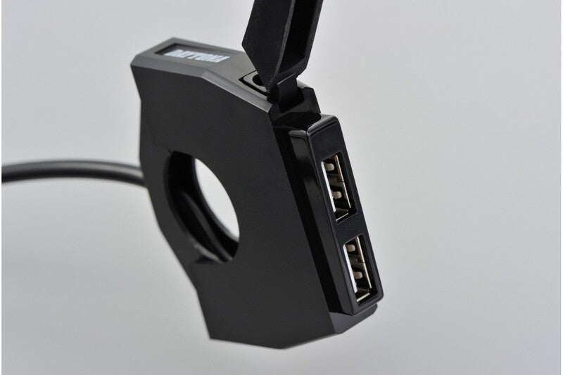 DAYTONA Slim USB-Netzteil (2 Eingänge) - Lenker Ø22,2/25,4