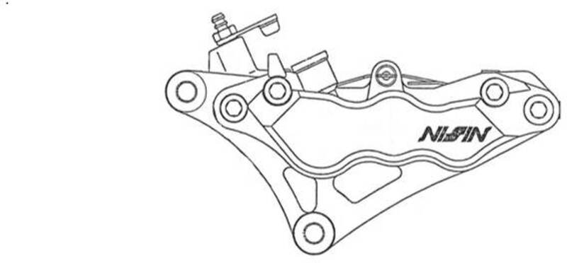 NISSIN 6-Kolben-Bremssattel rechts - Axial