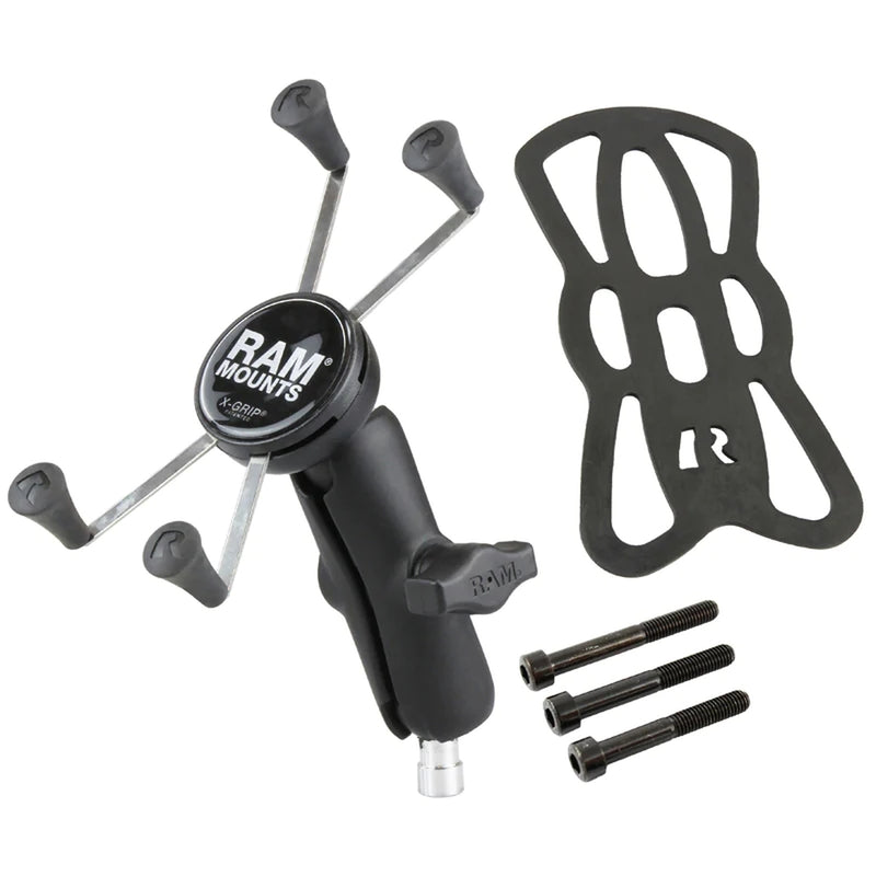 RAM MOUNTS X-Grip® Mittelarm-Telefonhalterung mit Lenkerklemmsockel - großes Telefon