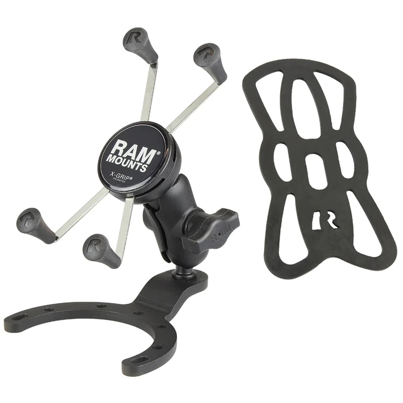 RAM MOUNTS X-Grip® Kurzarm-Telefonhalterung mit großem Tankfuß - große Telefone