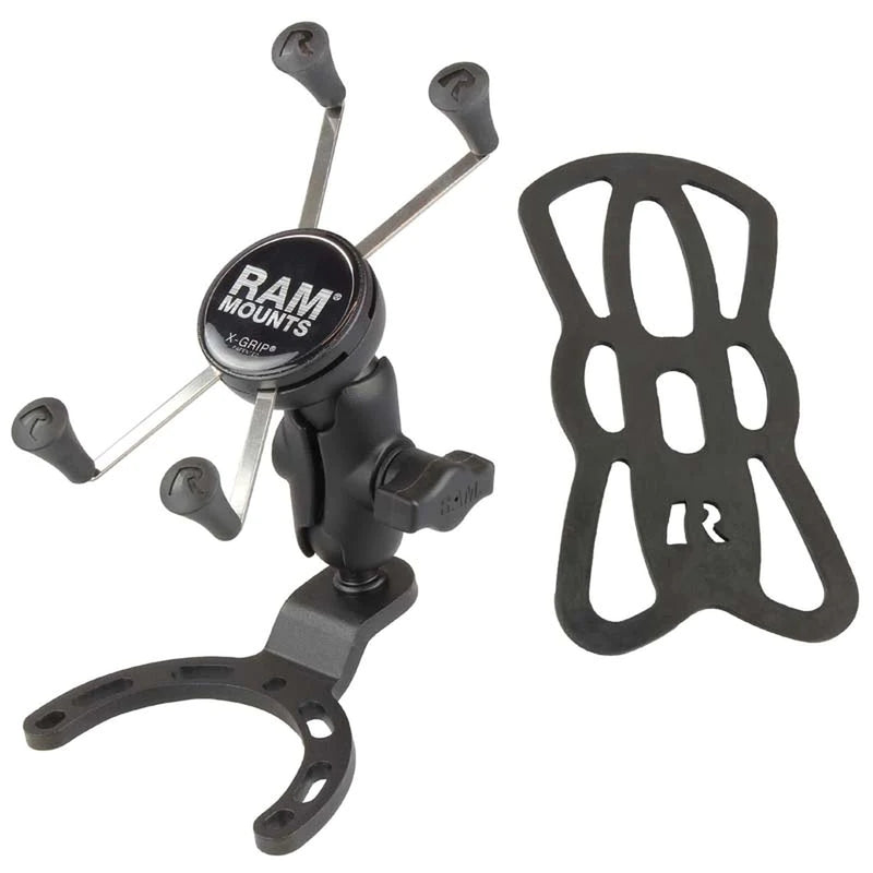 RAM MOUNTS X-Grip® Kurzarm-Telefonhalterung mit kleinem Tanksockel - große Telefone