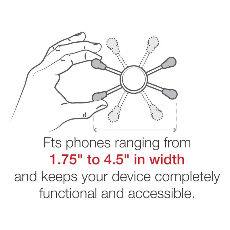 RAM MOUNTS X-Grip® Kurzarm-Telefonhalterung mit kleinem Tanksockel - große Telefone