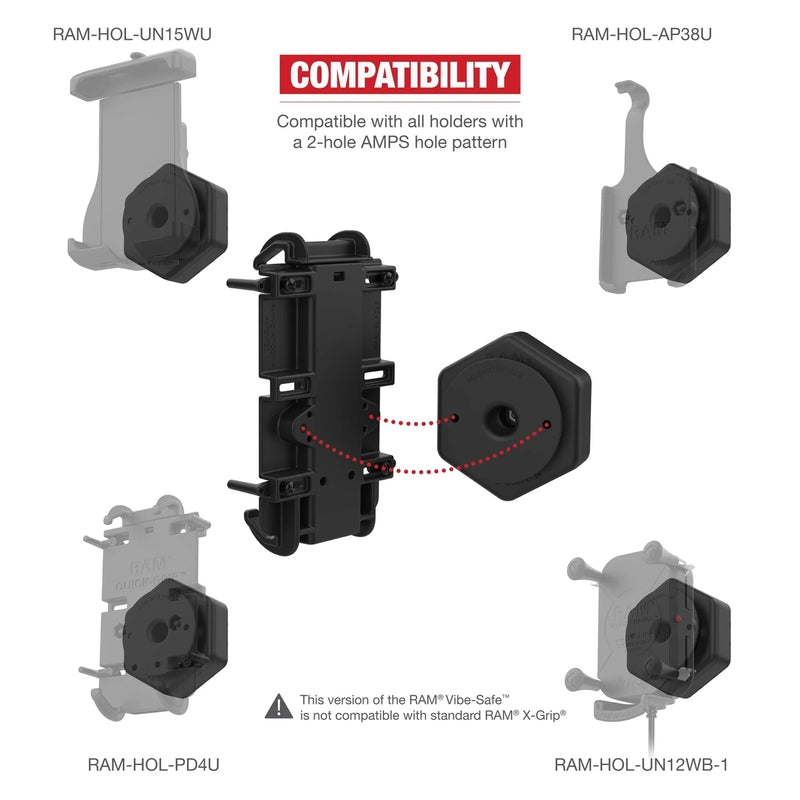 RAM MOUNTS Vibe-Safe Vibrationsdämpfer für 2-Loch-Halterungen