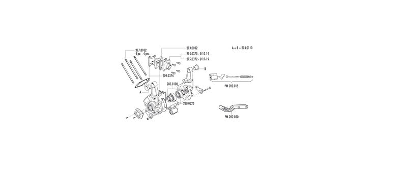 POLINI Motor Kurbelgehäuse mit Zubehör PGT