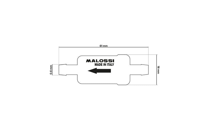 MALOSSI Benzinfilter Ø 6