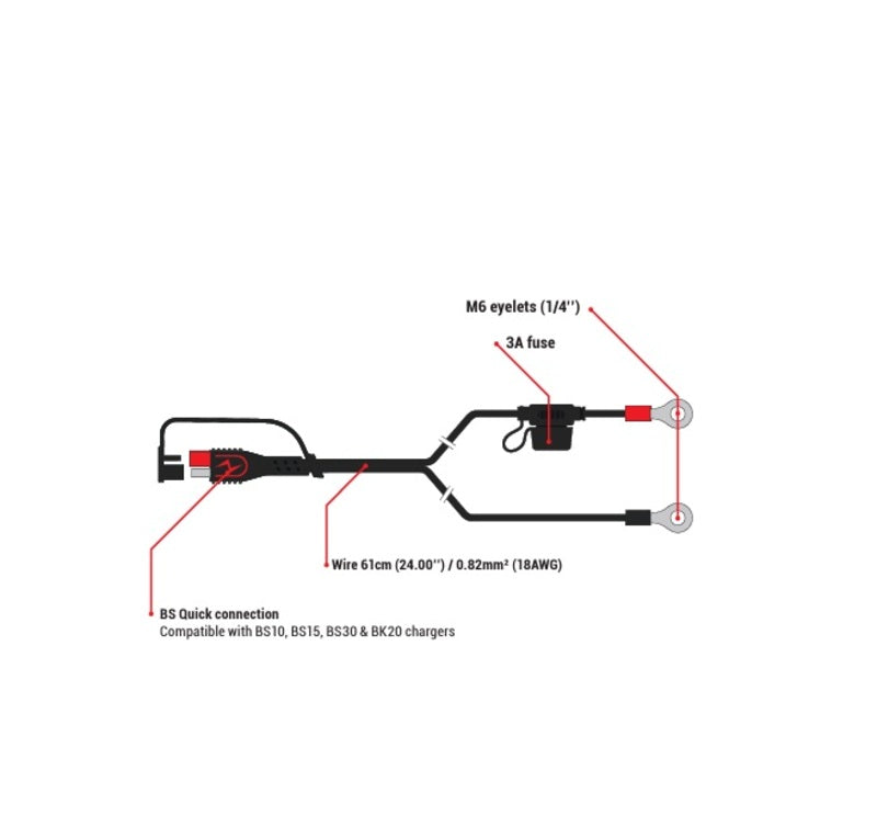 BS BATTERY PA-01 Batterie Anschlußklemmen mit Sicherung und Schnellverschluß 20 Stck.
