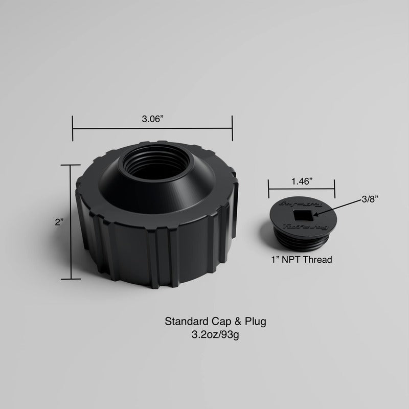 TUFF JUG Standardkappe mit Mittelstopfen - Schwarz