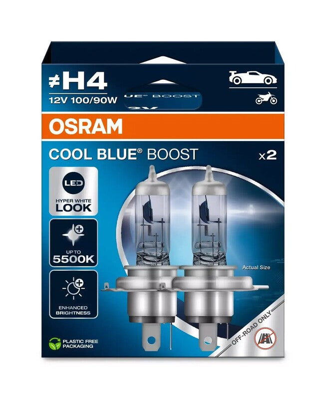 OSRAM Glühlampe Cool Blue Boost CBB H4 12V /60/55W X2