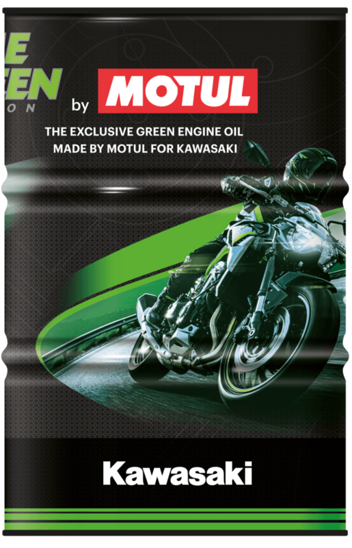 MOTUL Kawasaki Lime Green 4T Motoröl - 10W40 208L
