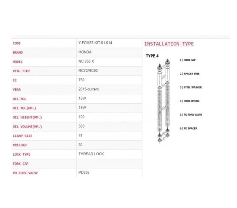 YSS Upgradekit Gabel