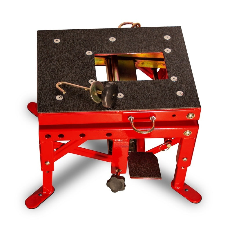 VECTOR Motorradheber hydraulisch rot (Räder nicht inbegriffen)