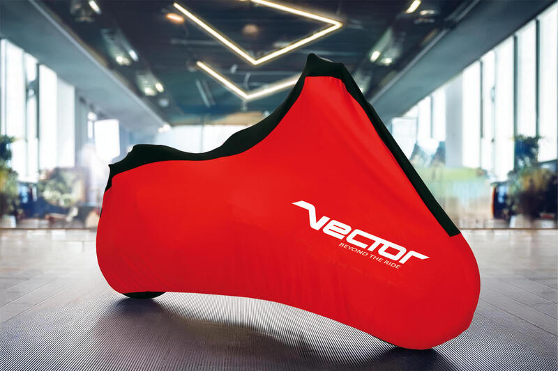 VECTOR Stretch Abdeckplane Innen für Motorrad/Scooter – Rot - M