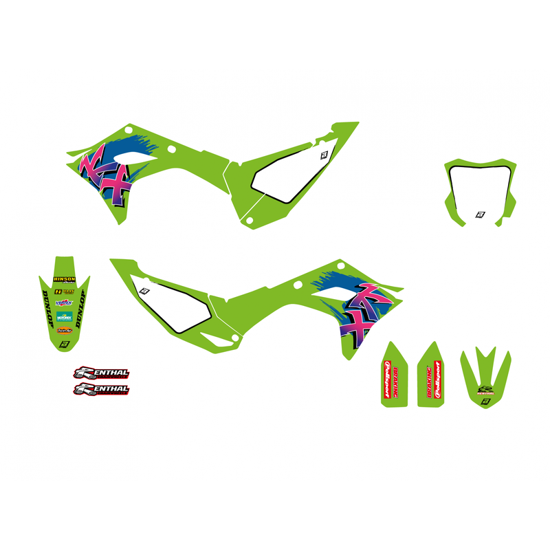 BLACKBIRD Retro Kawasaki Grafik-Kit