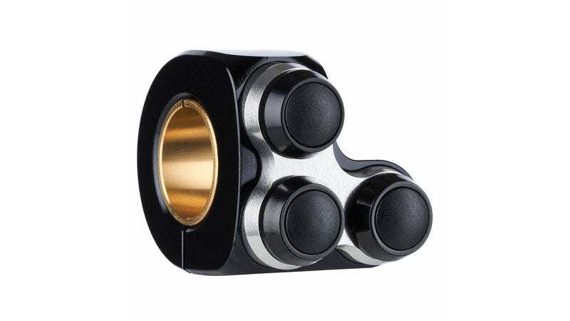 MOTOGADGET mo.switch basic Tasterarmatur, 3 Taster Schwarz/Silber